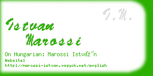 istvan marossi business card